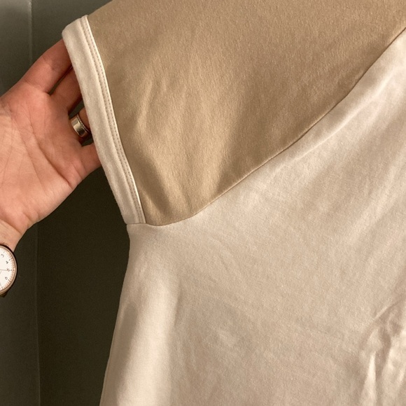 Madewell baseball cotton tee in cream/taupe - Picture 5 of 6